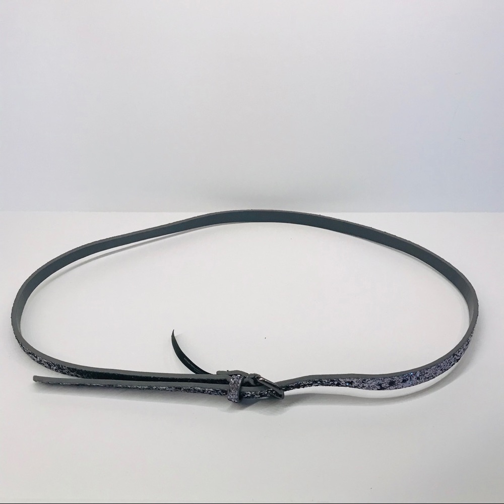 NWOT Glittery Purple Skinny Belt